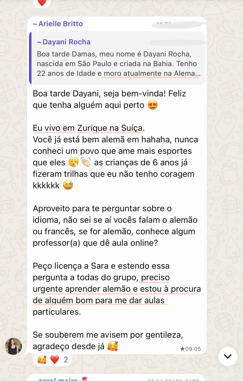 Depoimento comunidade
