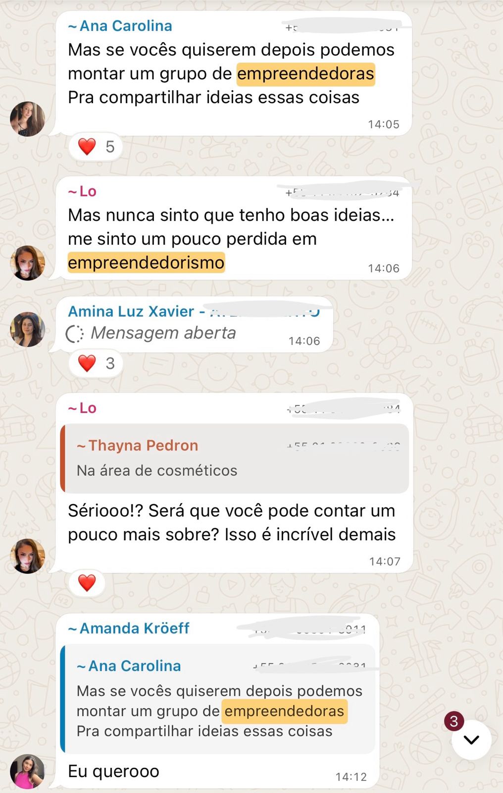 Depoimento comunidade