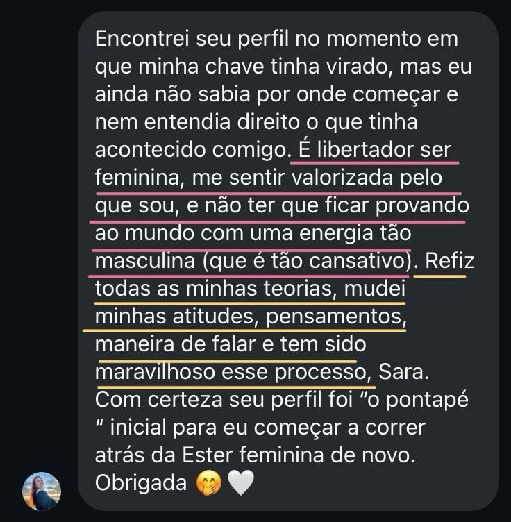 Depoimento de aluna